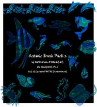 فرش فوتوشوب كائنات بحريه Oceanic Brush Pack 2