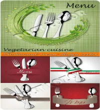 فيكتور قوائم مطاعم مفتوحه Vectors - Restaurant menu design vector