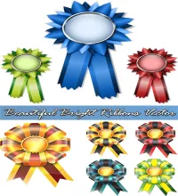 تصميم وسام اوسمه جميله Beautiful Bright Ribbons