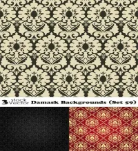 خلفيات نقش مميزه فيكتور Damask Backgrounds 59