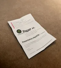 صفحات للطباعه ملفات مفتوحه Paper Presentation A4 Mockup