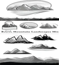 تحميل فيكتور جبال Vectors - Mountain Landscapes Mix