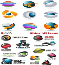 تصميم ايقونات ثلاثية الابعاد Shiny 3D Icons