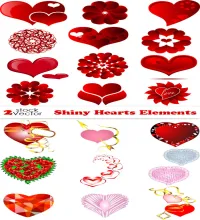 تحميل فيكتور قلوب Vectors - Shiny Hearts Elements
