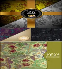 تحميل خلفيات فيكتور جميله Floral Book Covers Vector