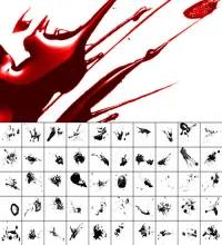 فرش فوتوشوب دم Glossy Blood Splatter Brushes for Photoshop