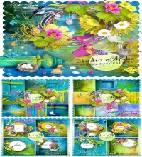 تحميل سكرابز ورود Scrap Set - Joyful Spring PNG and JPG Files