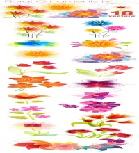ورود وزهور مرسومه بملفات مفتوحه Vector Floral Ornaments Set 4