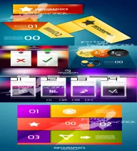 تحميل فيكتور Vectors - Modern infographic design elements