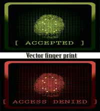 تصميم بصمة اصبع رائعه Vector finger print