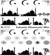 تصاميم اسلاميه منوعه Vectors - Islamic Elements Mix