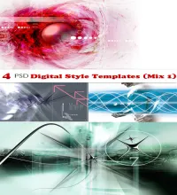 تصاميم بملفات مفتوحه منوعه PSD - Digital Style Templates
