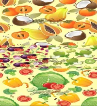 تحميل فيكتور فواكه Vectors - Fruit & vegetable patterns 2013