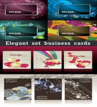 بطاقات كروت شركات جميله Elegant set business cards 6