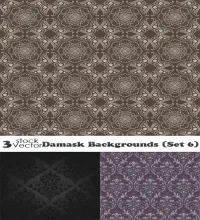 تحميل خلفيات جميله فيكتور Vectors - Damask Backgrounds (Set 6)