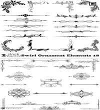 زخارف وفواصل مميزه Vectors - Swirl Ornament Elements 18