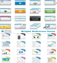 تحميل ايقونات برامج فيكتور Vectors - Bright Software Icons