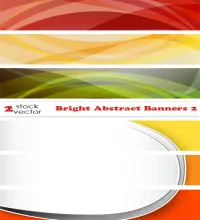 بنرات جاهزه بملفات مفتوحه فيكتور Vectors - Bright Abstract Banners 2