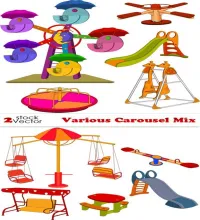تحميل فيكتور العاب اطفال Vectors - Various Carousel Mix