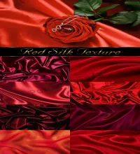خامات حرير حمراء Red Silk Texture