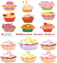 تصميم حلويات كيك ملفات مفتوحه Different Tasty Cakes
