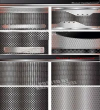 خلفيات معدنيه بملفات مفتوحه Vectors - Metal backgrounds