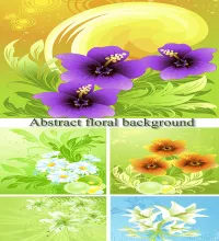 خلفيات ورود مرسومه رائعه Abstract floral background