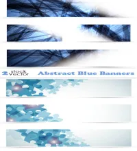 بنرات زرقاء رائعه Vectors - Abstract Blue Banners