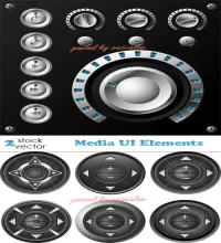 تصميم ازرار تشغيل الميديا Media UI Elements