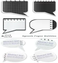 تحميل فيكتور Vectors - Speech Paper Bubbles 3