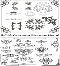 تحميل زخارف فيكتور جديده Ornament Elements Set 9