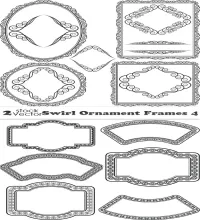 زخارف اطارات روعه Swirl Ornament Frames