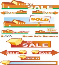بنرات بيع منازل Home Sale Banners