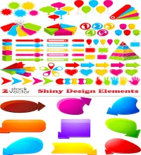 تصاميم عناصر ملونه منوعه رائعه Shiny Design Elements