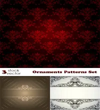 باترن فيكتور جديده روعه Vectors - Ornaments Patterns Set