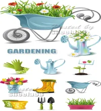 تصاميم معدات الحديقه Spring Gardening Vector
