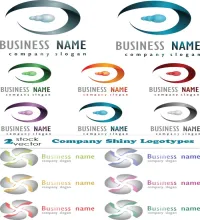 تحميل فيكتور شعارات Vectors - Company Shiny Logotypes set 1 