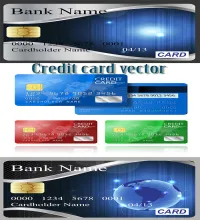 تصاميم بطاقات بنكيه ملفات مفتوحه Stock: Credit card vector