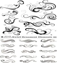 زخارف رائعه ملفات مفتوحه Swirl Ornament Elements 20