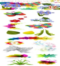 زهور و ورود واوراق مرسومه بشكل جميل ورائع Vector Floral Ornaments Set 7