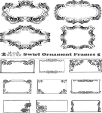 اطارات مزخرفه جديده Vectors - Swirl Ornament Frames 5