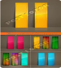تصميم بنرات عاموديه ملونه Glossy vertical banners