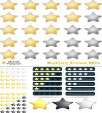 تحميل ايقونات تقييم فيكتور ملفات مفتوحه Vectors - Rating Icons Mix