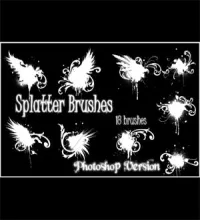 فرش رش فوتوشوب جديده ومميزه Splatter Brushes