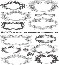 اطارات مزخرفه جديده Vectors - Swirl Ornament Frames 14