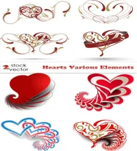 تصميم قلوب مختلفه Hearts Various Elements