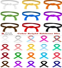تصميم اشرطه ملونه وجميله Color Bright Ribbons Mix