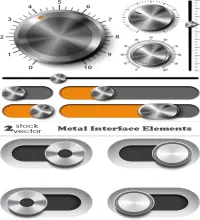 تحميل فيكتور واجهات معدنيه Vectors - Metal Interface Elements
