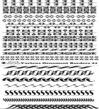 تصاميم زخارف اطارات Vectors - Various Ornament Borders 21