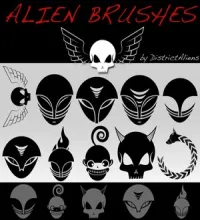 فرش جماجم واقنعه منوعه مخيفه Aliens Brushes للفوتوشوب تحميل مباشر